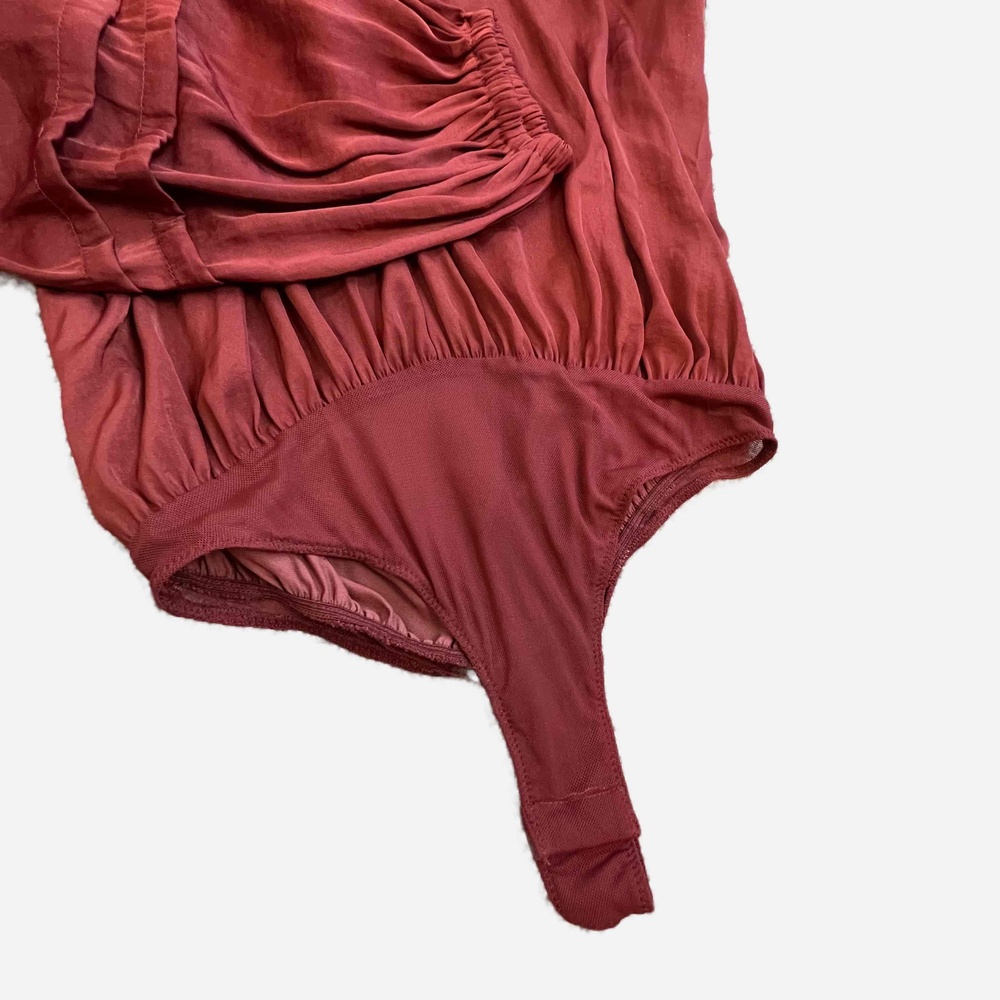 Free People Intimately Brown Burgundy Size Small Blouse Bodysuit - Picture 7 of 10